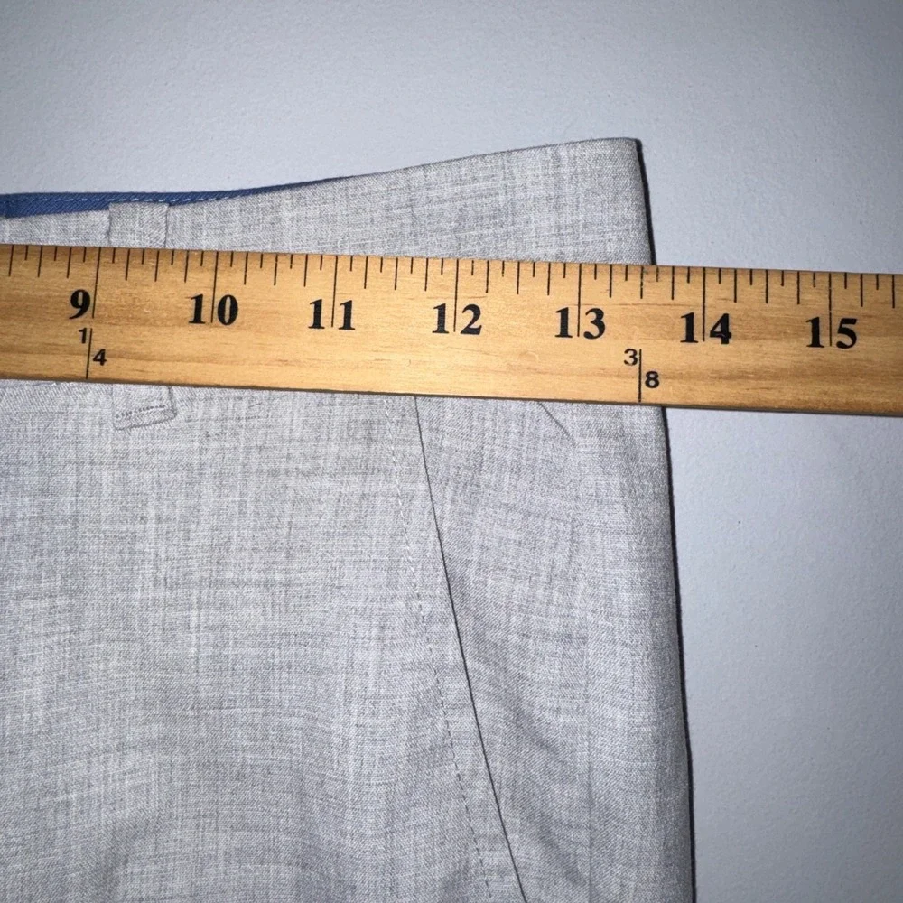 IZOD Dress Pants Kids Size 14 Light Grey Heathered‎ Flat Front Trousers